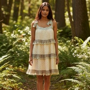 Forever That Girl Effie eyelet tiered dress XS